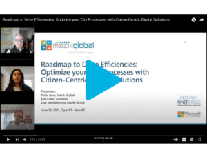 Roadmap to Drive Efficiencies: Optimize your City Processes with Citizen-Centric Digital Solutions, MazikCity Webinar Thumbnail