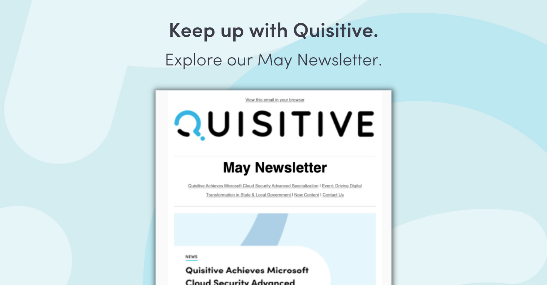 May 2022 Quisitive Newsletter Preview Image