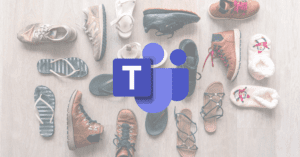Teams Voice Case Study Feature Image - image of shoes with the teams logo overlaid