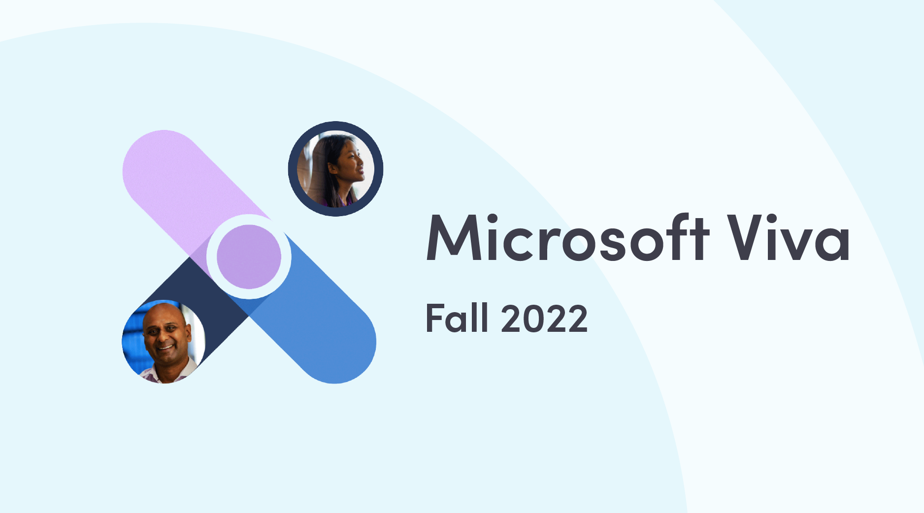 Updates to Microsoft Viva Fall 2022, Image includes viva logo and emphasizes Microsoft Viva Engage as a topic in the blog