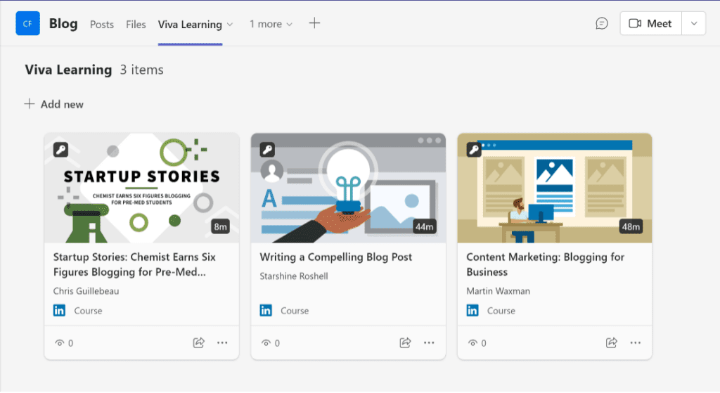 Screenshot: Set up access to Viva Learning from a Teams Environment to further empower your employees