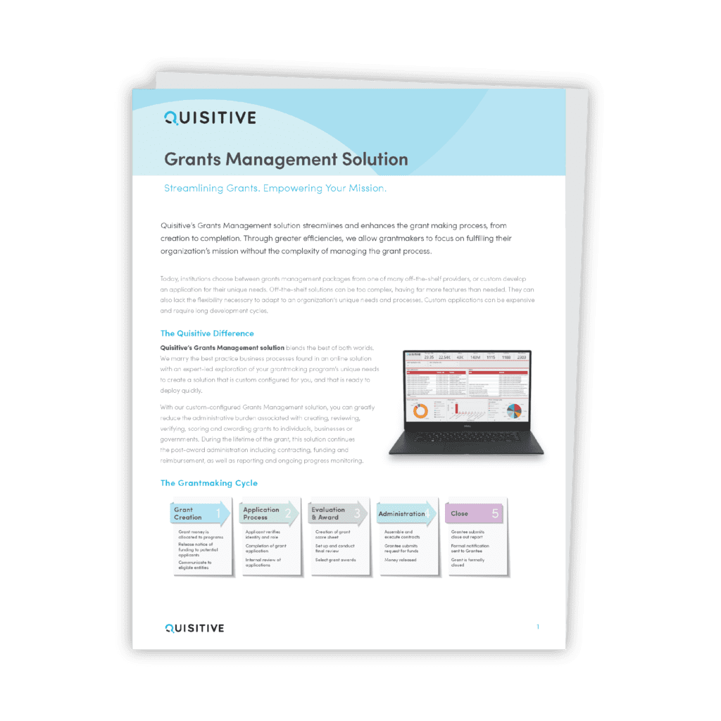 PowerGov Grant Management System - Solution Sheet Preview Image
