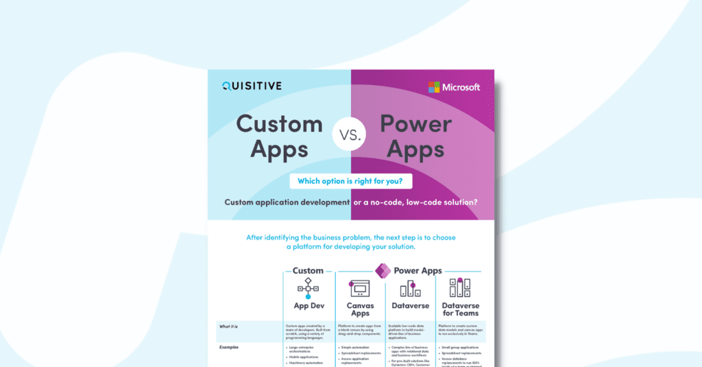 Custom Apps vs Power Apps Infographic - Preview Image