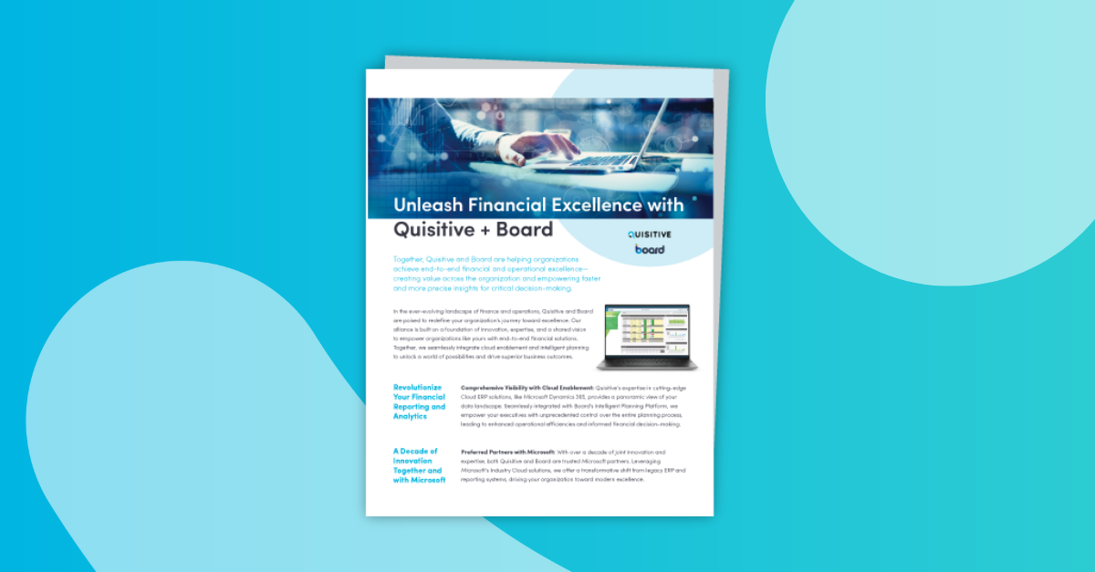 Quisitive and Board Planning Software Partnership - Overview Solution Sheet - Preview Image