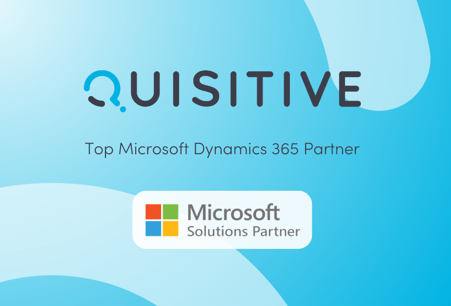 Top Microsoft Dynamics 365 Partner Feature Image - Quisitive Logo and our Microsoft Solutions Partner Badge