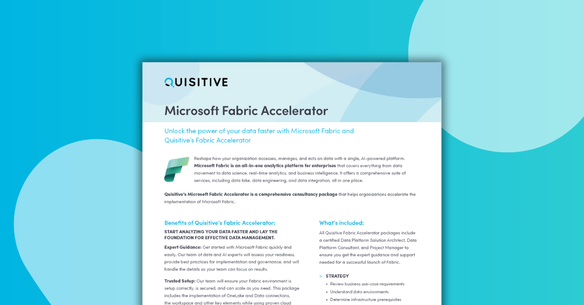 Microsoft Fabric Accelerator Solution Sheet Preview Image