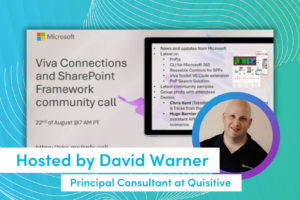 Feature Image - SharePoint and Viva Connections Microsoft Community Call with David Warner - Aug 22 2024