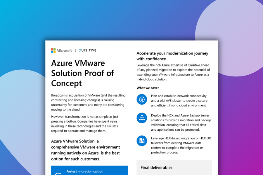 PDF Preview Image - Azure VMWare Proof of Concept Solution Sheet