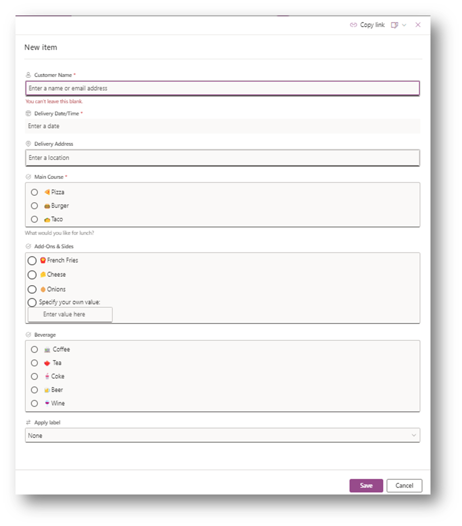 How to Create a Microsoft Form - Default Microsoft Lists Form