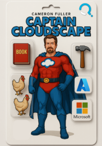 Generated by ChatGPT - Cameron Fuller - Captain Cloudscape AI Superhero Figure