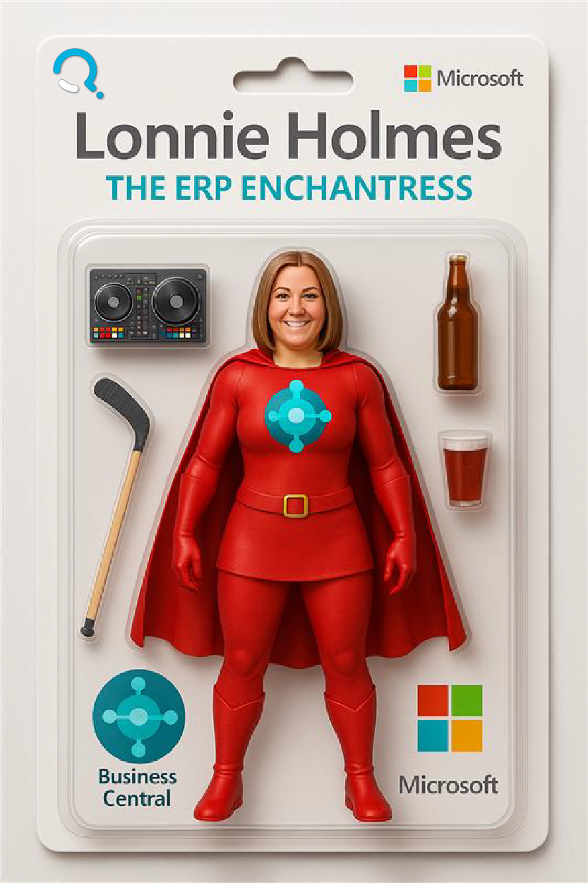 Generated by ChatGPT - Lonnie Holmes - AI SuperHero Figure - The ERP Enchantress