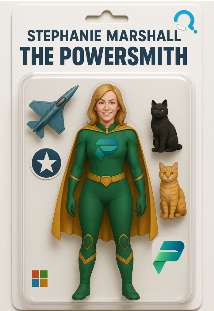 Generated by ChatGPT - Stephanie Marshall - AI SuperHero Figure, The PowerSmith