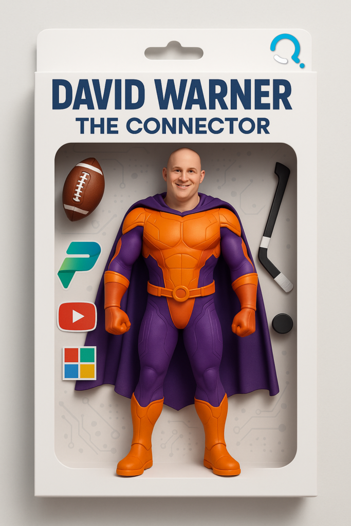 Generated by ChatGPT - David Warner - AI SuperHero Figure - The Connector
