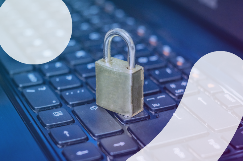 Blog Feature Image - 10 Microsoft 365 Security Best Practices - a lock sitting on a PC keyboard