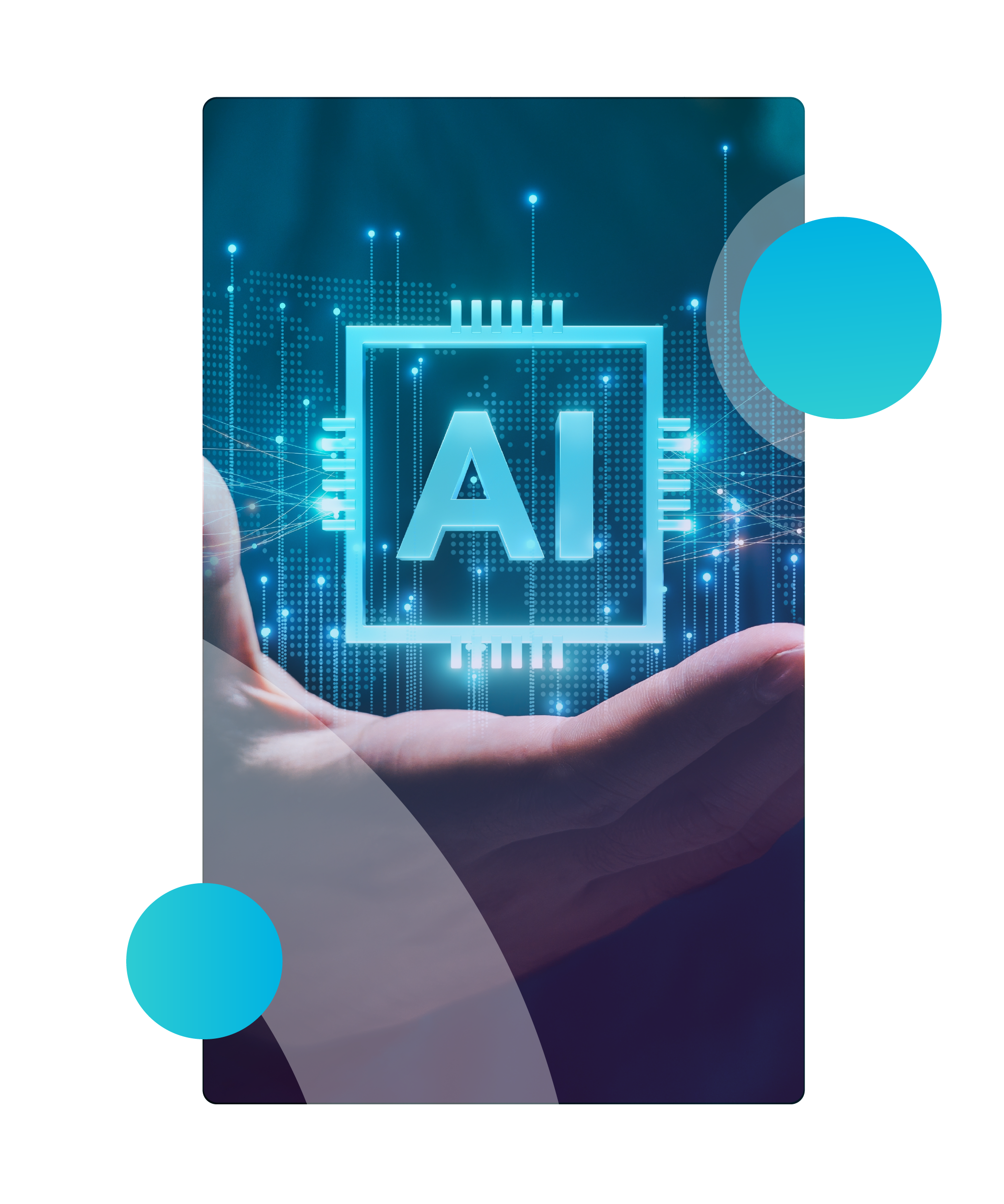Quisitive Hero Managed AI - Holding AI in the palm of a human hand, showing care and attention to AI workloads
