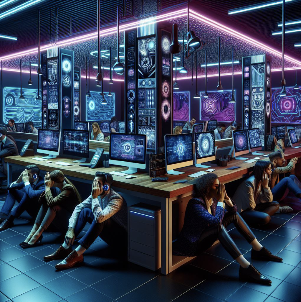 Employees sat beneath desks, hiding from cyber attackers.