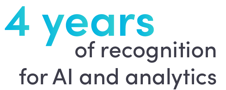 4 years of recognition for AI and analytics